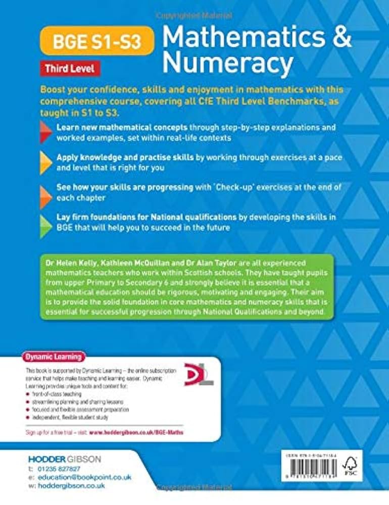 BGE Mathematics and Numeracy for S1-3: Level 3 Student